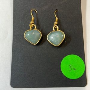 New Natural Burmese Jade Earrings